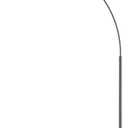 Teamson Home Arquer 68.1" Arc Floor Lamp for Living Rooms, Home Offices, Dining Rooms, Bedrooms with Faux White Marble Base and Nickel Bell Shade