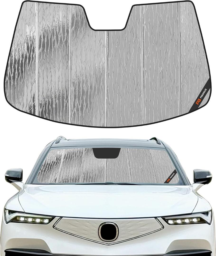 Pigenius Windshield Sunshade for Acura ZDX 2024-2025, Reversible Silver/Black