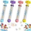 Firework Water Gun, Romantic Fireworks Style Water Spray Toy for Couples, High Pressure Pull-Out Sprinkler Spray Toys for Bathing (Pink, Yellow, Purple and Blue)