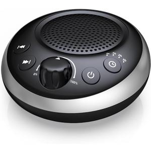 Sound Machine Loud White Noise Machine Nonstop Brown Noise Sleep Machine 30 Soothing Sounds for Baby Kids Adults Pink Noise Sounds Machine 36-Level Vol 4 Timer Memory Function for Home Travel Office (Black)