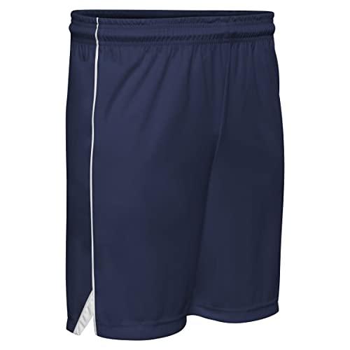Champro Prime Basketball Shorts, Women's Small, Navy Blue with White Trim S