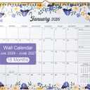 2026 Wall Calendar Flowers, Calendar 2026-2027, 18 Month, January 2026 to June 2027, Spiral Bound Hanging Calendars, 14.5" x 11.5" Large Print, Floral