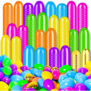 MGparty 150 Pcs Easter Eggs Empty, 2.36" Plastic Easter Eggs Bulk Fillable with 12 Golden Eggs, Bright Plastic Eggs for Easter Egg Hunt, Basket Stuffers, Party Favors, Easter Egg Hunt Supplies