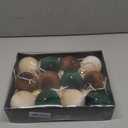 Christmas Ball Ornaments, 15 Pcs Ornaments with Velvet, Multicolor Xmas Decorations for Christmas Tree Holiday Decor (Green & Khaki)