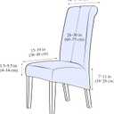 Deisy Dee Stretch XL/Oversized Extra Large Velvet Dining Room Chair Covers for Kitchen Dining，Removable Washable Chair Protectors Slipcovers (Turqouise, 2)