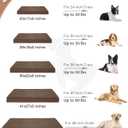 KSIIA Orthopedic Dog Bed Crate Waterproof Pet Mats for Large Dogs Deluxe Plush Washable Pet Bed with Egg Crate Foam & Removable Cover, 35 x 22 Inch, Brown