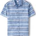 Gymboree Men's Short Sleeve Button Up Shirt (Blue, XXL)