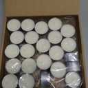 Stonebriar Unscented Long Burning White Tealight Candles, Bulk Pack, 6-7 Hour Burn Time, Smokeless Tealights for Parties, Weddings, Home, 50 Count