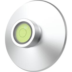 Preffair 3.8OZ Record Weight Stabilizer Bubble Level Aluminum Turntable Weight Vibration Reducer with Protective Soft Base Pad for LP Record Player Vinyl Disc Accessories(Silver)