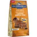 GHIRARDELLI Milk Chocolate Caramel Waffle Cone Squares Rich Milk Chocolate with Caramel and Crispy Waffle Pieces, Individually Wrapped, 5.2 oz Bag (BBD-10/31/26)