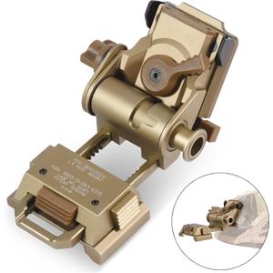 PVS15/18 Night Vision Goggles Helmet Mount for L4G24 NVG Metal Helmet Mount, Rhino Adjustable Full Metal Aluminum Helmet Mount (Gold)