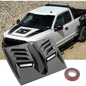 Hood Vents for Cars,Universal Hood Scoop,Hood Air Vent for Trucks,Car Air Vent with Reflective Strips, Universal for Most Cars,1 Series E90 E91W117(Glossy Black), 19 x 14 inches