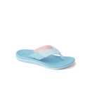 REEF Girls' Santa Ana Flip Flop, Super Soft and Supportive Footbed, High Grip Outsole, Water Friendly, Vintage Indigo, 2