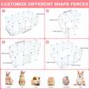 BRIAN & DANY Dog Playpen Portable for Small Animals, Dog Play Pen Indoor, Transparent Pet Playpen for Puppies, Cats, 70.8" L x 35.4" W x 29.5" H