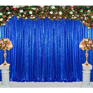ShinyBeauty 10x10ft Royal Blue Sequin Backdrop | Glitter Photo Background for Weddings, Parties, Photography | Elegant Curtains for Birthday, Photo Booth Decorations