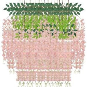 LUZOGA 20 Pack Artificial Wisteria Hanging Flowers Fake Wisteria Flower Garland Silk Vines Rattan Decor for Home Wedding Arch Wall Garden Greenery Bedroom Outdoor Office Party Decoration (Light Pink) LUZOGA 20 Pack Artificial Wisteria Hanging Flowers Fake Wisteria Flower Garland Silk Vines Rattan Decor for Home Wedding Arch Wall Garden Greenery Bedroom Outdoor Office Party Decoration (Light Pink)