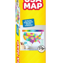 Wall Safe Map Crayola Dry Erase Peel and Stick USA Wall Map, Removable, 17.5" x 23.5"