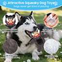 Bzonsmart Squeaky Dog Toys.Tough Plush Chew Toys for Dogs.Interactive Dog Toys to Keep Puppies Medium Large Breed Dogs Busy ..Durable Anti-Boredom Dog Toys for Teething & Playtime.