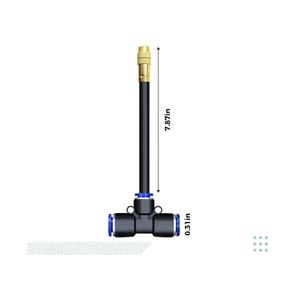 Homaisson 14 Pcs Adjustable Misting Nozzles for Garden, 360° Rotatable Spray Heads with Brass & Plastic Connectors, Fits 8mm Tubing, Water Nozzles for Patio Cooling and Watering Systems