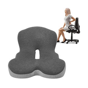 Buttocks Cushion for Office Chair Memory Foam Seat Pad for Butt Support Tailbone Relief Ergonomic Chair Cushion for Home Car Travel or Work (Classic Black