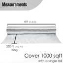 Houseables Radiant Barrier, Radiant Barrier Insulation Roll, Attic Insulation, 1000 Sq Ft, 250'x4', House Wrap, Reflective Foil, Attic Foil, Double Reflective Heat Shield, Perforated Aluminum, Thermal
