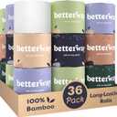Toilet Paper Rolls - Eco-Friendly 3 Ply Toilet Tissue - 36 Long-Lasting Rolls