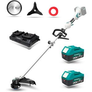 40V 14" Brushless Cordless String Trimmer, .095" Dual Line Bump Feed, 2X 4.0Ah Batteries, Fits Makita 18V LXT Tools, Dual Charger, Battery Weed Wacker for Thick Brush, Dense Weeds & Large Yards