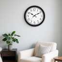 eYotto Night Light Wall Clock for Bedroom, Illuminated Wall Clocks Battery Operated Glow in The Dark Lighted Clock for Home, Living Room, Kitchen, Office, Easy to Read Large Display, 12Inch