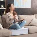 HOMBYS Memory Foam Couch Cushion Replacement, High Density Upholstery Foam Wrapped with Memory Foam & Polyester Batting, Sofa Cushions Inserts with Dacron Fiber Layer,with Removable Cover,5"x24"x24"