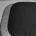 EzyShade Windshield Sun Shade with Shield-X Reflective Technology. See Size-Chart with Your Vehicle. Foldable 2-Piece Car Sunshades Reflect UV Sun and Heat and Protect Your Car. Standard (Medium) Size
