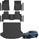 All Weather Floor Mats Cargo Liner with Backrest Mat for 2022-2025 2026 Jeep Grand Cherokee (WL & 4xe, Not WK2 or WL75) 5-Seater, TPE Mats with Door Sill Protectors for Grand Cherokee Accessories