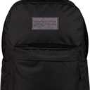 JanSport SuperBreak Plus Backpack with Padded 15-inch Laptop Sleeve and Integrated Bottle Pocket - Spacious and Durable Daypack for Work and Travel - Monochrome Black, One Size