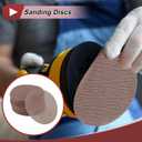 50 Pcs 6 Inch Abranet Sanding Mesh Anti-Clog Hook Loop Dust Free Net Sandpaper 240 Grit Brown Aluminum Oxide