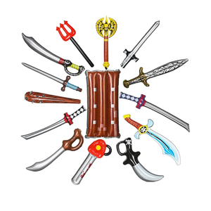 14 Pcs Inflatable Weapons Party Props Set Inflatable Sword Pirate Party Swords Inflatable Axes Shields Chainsaws Blow up Party Favors for Carnival Halloween Birthday Cosplay Party Supplies