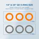 1/4" & 3/8" QD Pressure Washer O-Ring Seal Quick Colored M22 Quick Connect Coupler - 1/4" 30PC Orange and 3/8" 30PC Grey