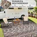 MontVoo-Outdoor Rug Carpet Waterproof 6x9 ft Reversible Patio Rug RV Camping Rug-Plastic Straw Rug Outside Indoor Outdoor Area Rug for Patio Deck Balcony Picnic Beach Outdoor Decor Boho Beige Brown