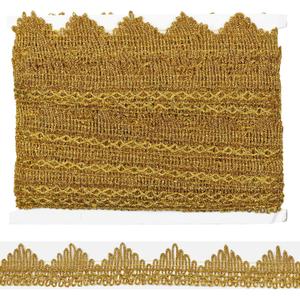 Long 14 Yard Wide 35mm/1.37inch Gold lace Trim Decorated Gimp Trim Craft Ribbon for Wedding Performance Costumes or DIY Craft Sewing Fabric, Crafts and Sewing (Gold)