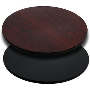 Flash Furniture Glenbrook 24" Round Table Top with Black or Mahogany Reversible Laminate Top