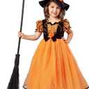 Seasons Children Orange Fancy Fairytale Witch Costume (2-4T)