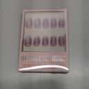 Glamnetic Press On Nails - Oyster Fake Nails | Short Oval Cat Eye Fake Nails with a Velvet Pearlescent Finish, Salon Quality Summer Nails | 15 Sizes - 30 Nail Kit with Glue