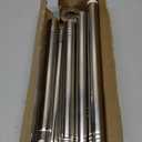 Closet Rod, 17 to 87 Inch Stainless Steel Adjustable Closet Rod,1.3 Inch Diameter Heavy Duty Closet Rods for Hanging Clothes,Silver Closet Poles for Wardrobes