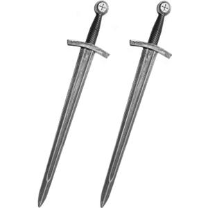 Crusader Knight Toy Sword,27.5" Plastics Sword Medieval Warrior Costume Accessories for Halloween Cosplay LARP,Props