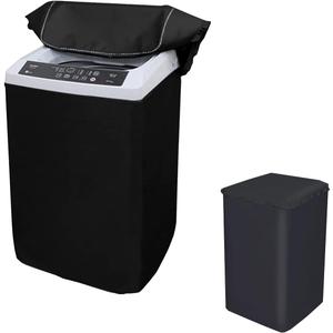 Portable Washing Machine Cover,Top Load Washer Dryer Cover, Washing Appliance Protector(Black) (XL-W23D26H37)