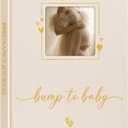 Lanpn My Pregnancy Journal Memory Book for First Time Mom, 156 Page Pregnant Announcement Must Have Planner, Pregnancy Tracking Diary Scrapbook Keepsake Gift for Mom to Be Expecting New Parent Beige