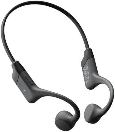 New Bone Conduction Headphones, Open Ear Bluetooth 5.4, Lightweight Skin-Friendly, IPX5 Sweat Resistant, 12Hrs Playtime Sports Wireless Earbuds with Built-in Mic for Running, Gym, Cycling, Outdoor