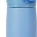 Nuby Thirsty Kids No Spill Flip-It Reflex Stainless Steel Travel Cup or Water Bottle - 10 Oz - 18+ Months - Blue - Back to School Essentials