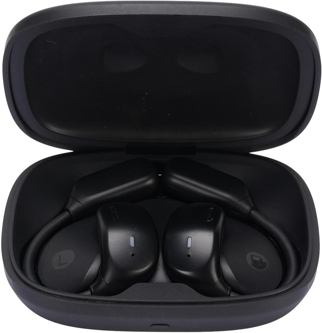 FOSA LX-80 Bluetooth Translation Earbuds with Digital Touchscreen, 144 Languages Real Time Translator Open Ear Headphones, with 6H Playtime, HD Mic, for Calls, Music, Black
