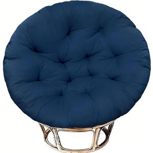 Papasan Chair Cushion, 52 inch Papasan Cushion, Round Leisure Papasan Seat Cushion (Blue)