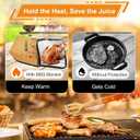 BBQ Blanket for Resting Meat, Insulated Meat Resting Wrap to Lock in Juices & Keep Meat Tender, Wide-Mouth Fits Large Briskets & Turkeys, 21 Inch, Valentines Day & Holiday Grilling Gifts for Men