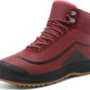 LEDINEY Snow Boots for Women Waterproof Shoes Ankle Fur Lined Booties Warm Insulated Winter Lightweight Shoes (8, Red)